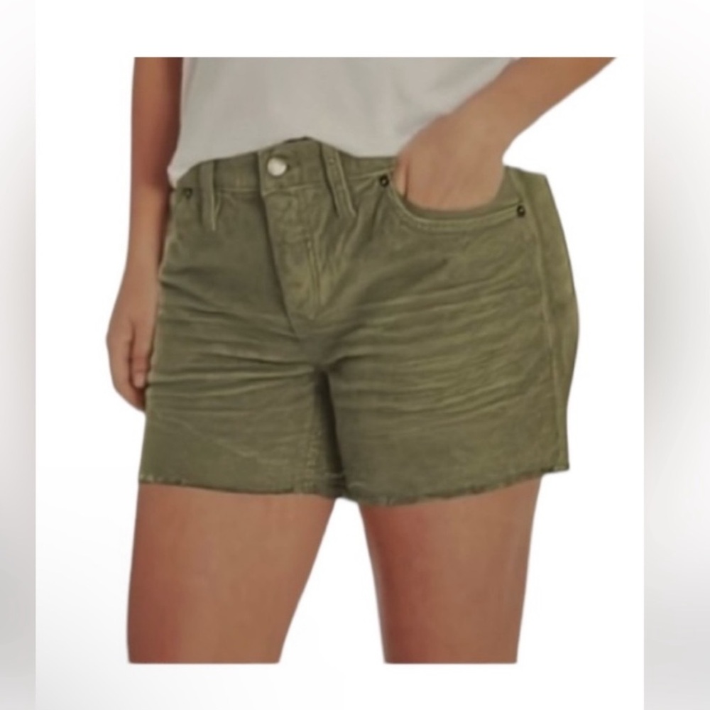 Gap corduroy soft stretch cut-off shorts mid-rise frayed hem size 8